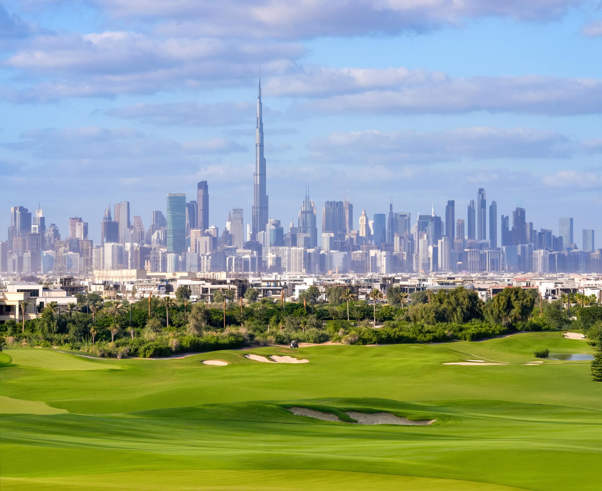 Dubai skyline with the Burj Khalifa