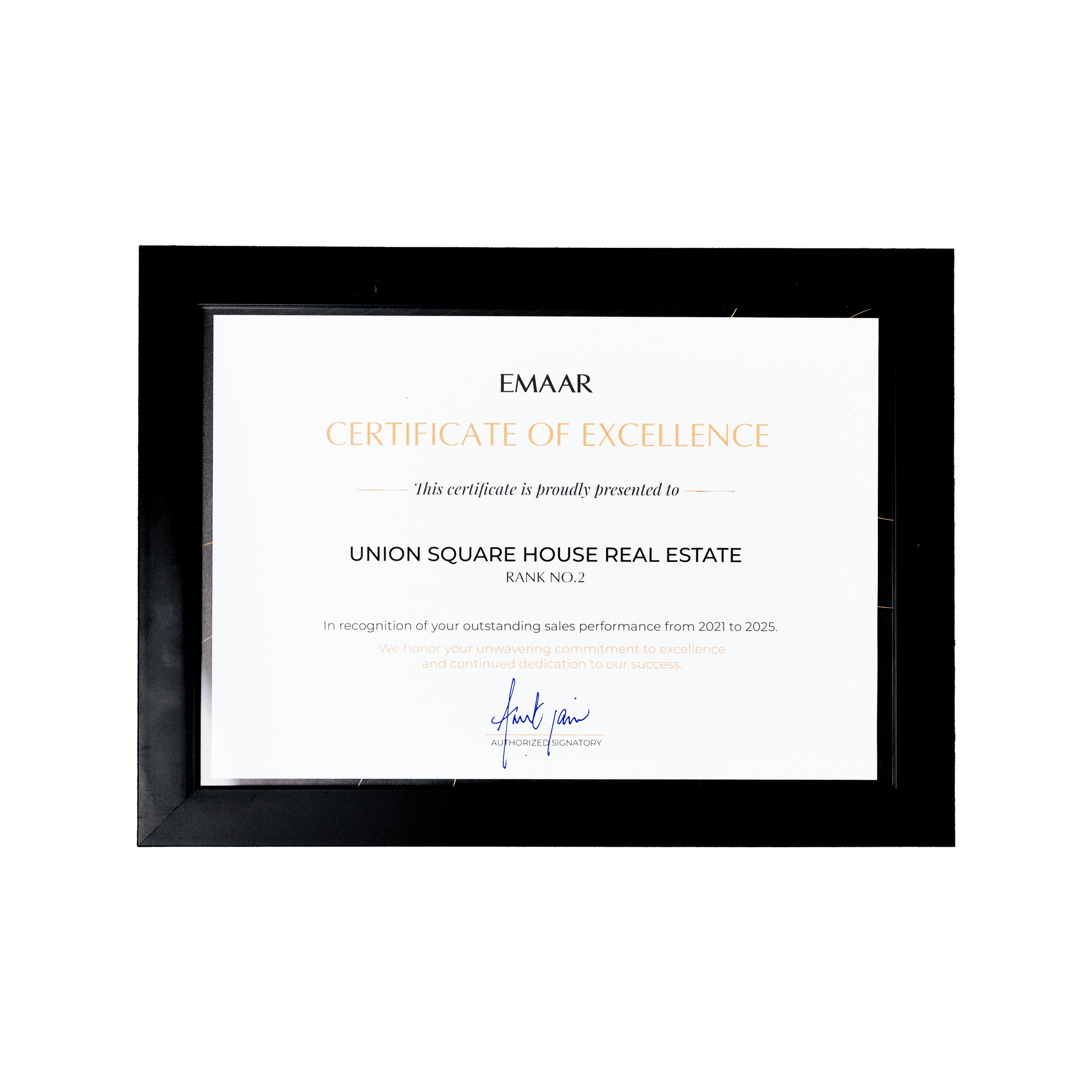 Emaar Certificate - Emaar